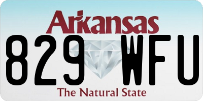 AR license plate 829WFU