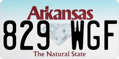 AR license plate 829WGF