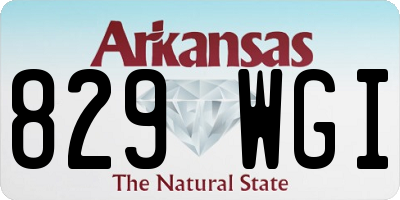 AR license plate 829WGI