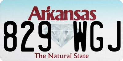AR license plate 829WGJ