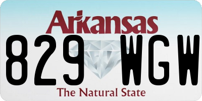 AR license plate 829WGW