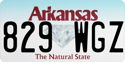 AR license plate 829WGZ