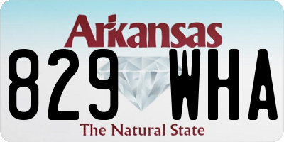 AR license plate 829WHA
