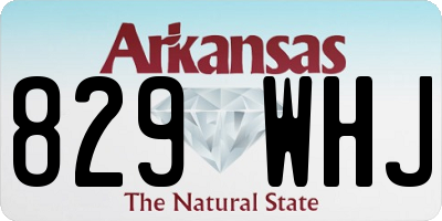 AR license plate 829WHJ