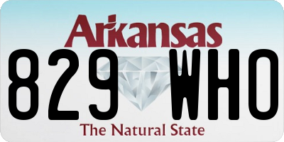 AR license plate 829WHO