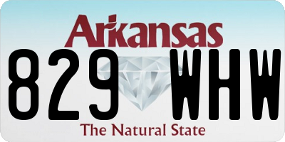 AR license plate 829WHW
