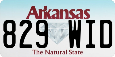 AR license plate 829WID