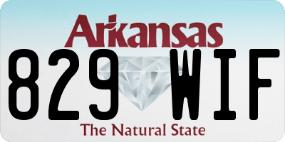 AR license plate 829WIF