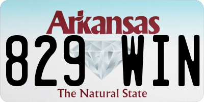 AR license plate 829WIN