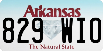 AR license plate 829WIO