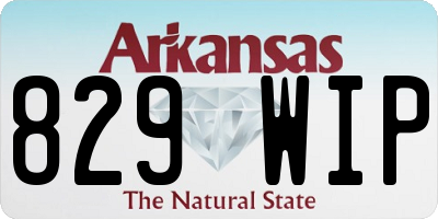 AR license plate 829WIP