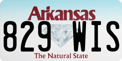 AR license plate 829WIS