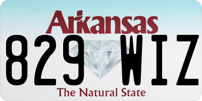 AR license plate 829WIZ