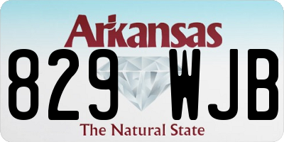 AR license plate 829WJB
