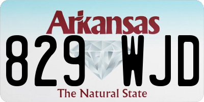 AR license plate 829WJD