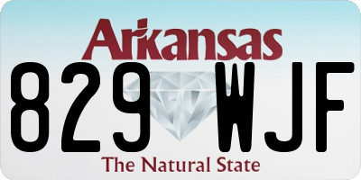 AR license plate 829WJF