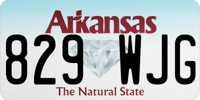 AR license plate 829WJG