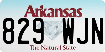 AR license plate 829WJN