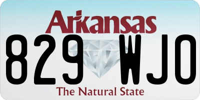 AR license plate 829WJO