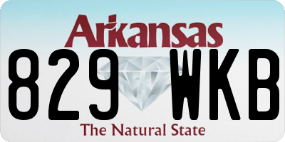 AR license plate 829WKB