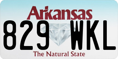 AR license plate 829WKL