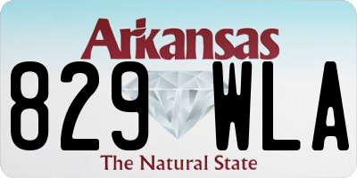 AR license plate 829WLA