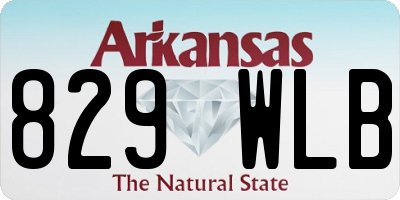 AR license plate 829WLB