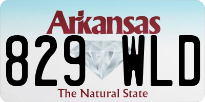 AR license plate 829WLD