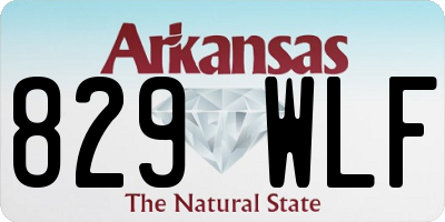 AR license plate 829WLF