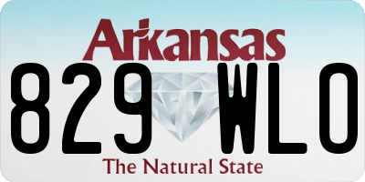 AR license plate 829WLO
