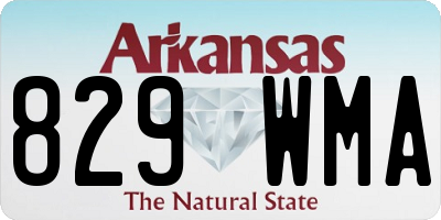 AR license plate 829WMA