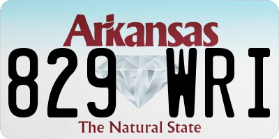 AR license plate 829WRI