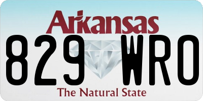 AR license plate 829WRO