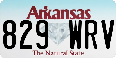 AR license plate 829WRV