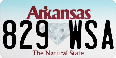 AR license plate 829WSA