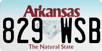 AR license plate 829WSB