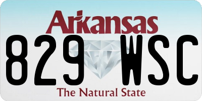 AR license plate 829WSC