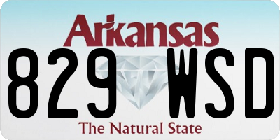 AR license plate 829WSD