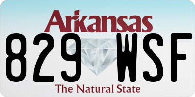 AR license plate 829WSF