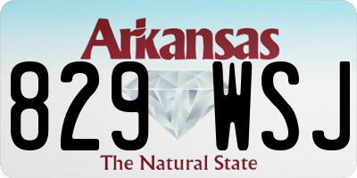 AR license plate 829WSJ