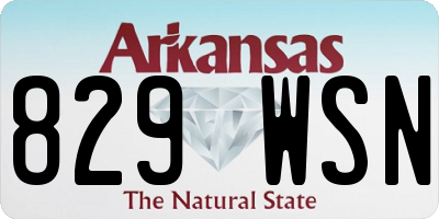 AR license plate 829WSN