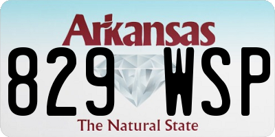 AR license plate 829WSP
