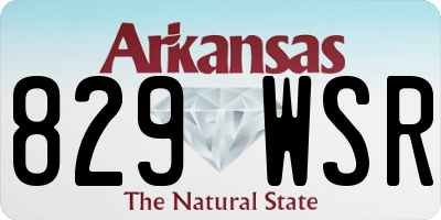 AR license plate 829WSR