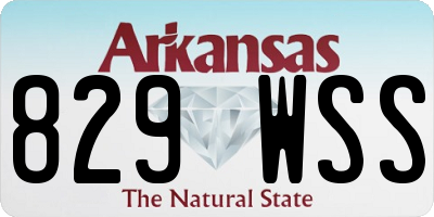 AR license plate 829WSS