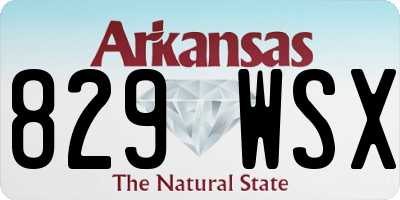 AR license plate 829WSX
