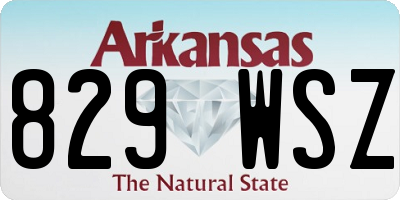 AR license plate 829WSZ