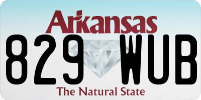 AR license plate 829WUB