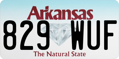 AR license plate 829WUF