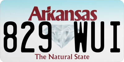 AR license plate 829WUI