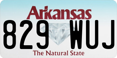 AR license plate 829WUJ